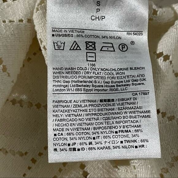 Banana Republic Geo Lace Sweatshirt Cream Size Small - Picture 10 of 13